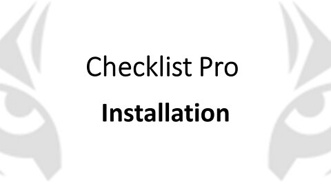 Checklist Pro - Installation