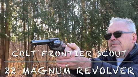 1962 Colt Frontier Scout 22 magnum single action revolver at the range