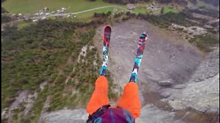 Skier dans les Alpes françaises sans neige