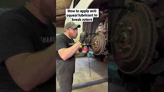 How to apply anti squeal rotor lubricant #shorts #cars #automotive #mechanic #technician