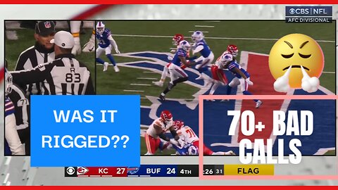 70+ MISSED CALLS - Was the CHIEFS vs BILLS Playoff Game RIGGED? TOP 30 WORST CALLS #nflreaction 2024