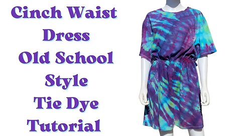 Tie-Dye Designs: Old School Tie Dye Cinch Waist Dress Ice Dye