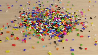 Blender Lego Spill Simulation