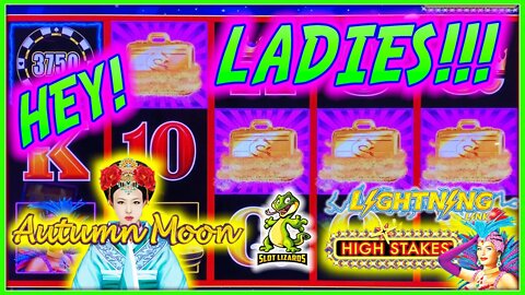 LADY VS LADY COMEBACK FUN! Lightning Link High Stakes VS Dragon Link Autumn Moon Slot