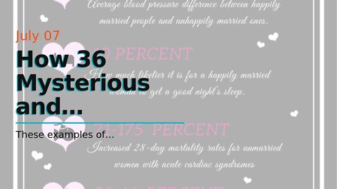 How 36 Mysterious and Wonderful psychological facts about Love can Save You Time, Stress, and M...