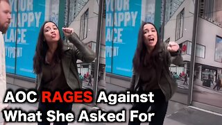 AOC CHASED By Leftist Protesters