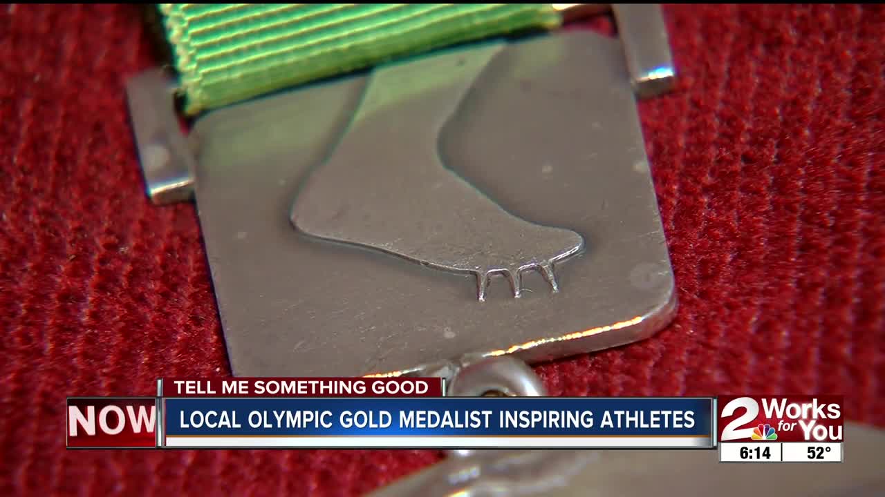 Local Olympic gold medalist inspiring athletes