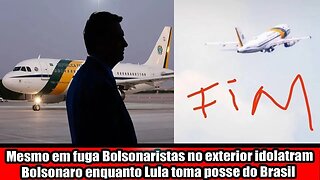 MESMO EM FUGA BOLSONARISTAS NO EXTERIOR IDOLATRAM BOLSONARO ENQUANTO LULA TOMA POSSE DO BRASIL 2