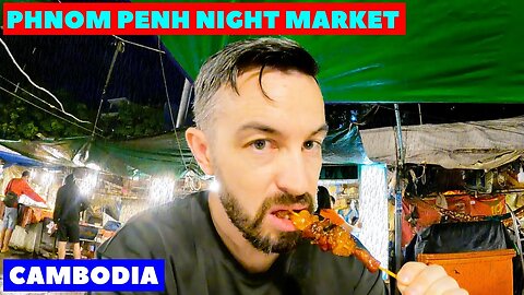 Phnom Penh Night Market during thunderstorm 🇰🇭