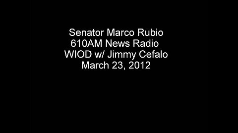 Sen. Rubio Discusses Medicare Reform