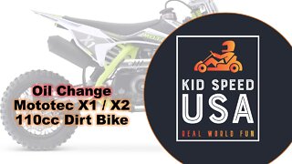 Mototec X1 / X2 110cc Dirt Bike Oil Change