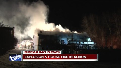 Elderly couple injured in possible house explosion in Albion