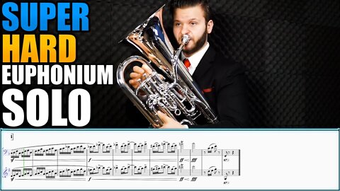 EXTREMELY HARD PRO LEVEL Euphonium Solo "Prescott Poem" by Drew Fennell. Sheet Music Play Along!