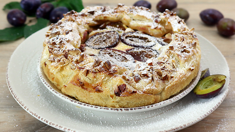 Zwetschgenkuchen mit Topfen-Vanillecreme