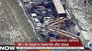 Deadly pileup on I-96 involving more than 40 vehicles