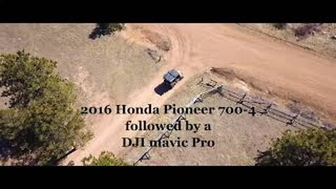 Honda Pioneer 700 followed by a Mavic Pro