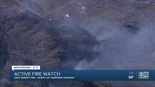 FD: 700+ acre brush fire burning north of Cave Creek Regional Park