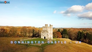 Drone footage of the beautiful Donnington Castle, UK
