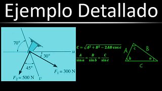 [Práctica] (Ej. 7) Descomposición de un Vector en Ejes Irregulares | Estática