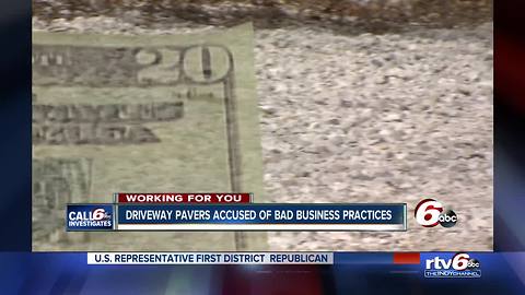 Driveway paving company accused of taking people's money and not doing the work they promised