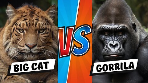 BIG CAT AND GORILLA - WHO WILL WIN?