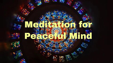 meditate for peaceful mind