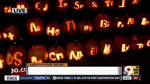 Anderson High learning elements via jack-o'-lantern