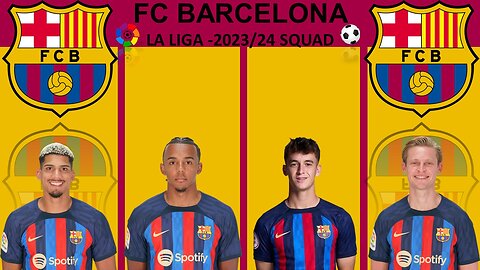 FC BARCELONA 2023/24 - SQUAD || La Liga League || Watch Full Video || Do Like,Share & Subscribe ||