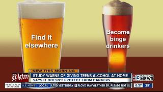 Study warns of giving teens alcohol