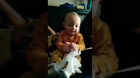 🥰 Cute Baby Playing With Toilet Paper 🤣