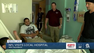 NFL players visit the Palm Beach Children's Hospital