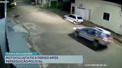 Flagra em Guanhães: Motociclista fica Ferido após Perseguição Policial.