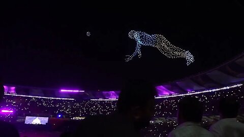 The Drone show in Narendra Modi Stadium - This is beautiful work.