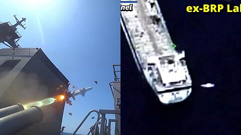 BRP Jose Rizal makes History by firing C-Star Missile which hit the ex-BRP Caliraya
