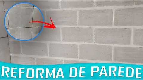 Reforma da Parede com Papelão [Tijolinhos] - [Diy Artesanato]