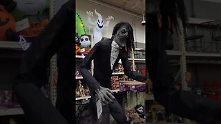 HOME DEPOT Boogeyman animatronic demo in store 2023 #halloween #shorts #halloweendecoration