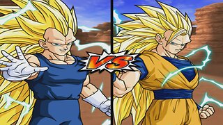 SSJ3 Vegeta VS SSJ3 Goku - DBZ Budokai Tenkaichi 4