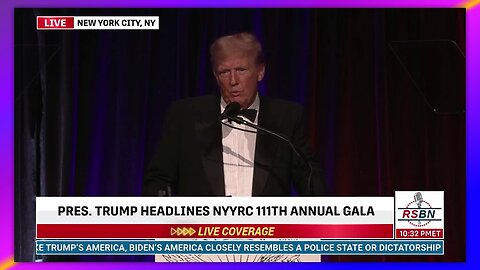 TRUMP SPEECH AT THE NYYRC'S 111TH ANNUAL GALA - DECEMBER 9, 2023