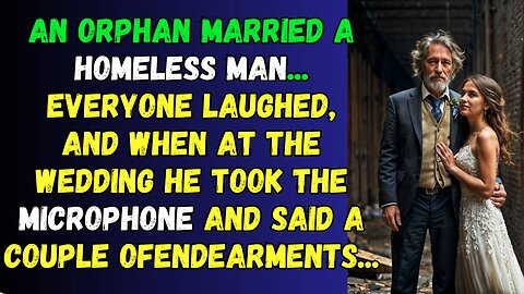 An orphan married a homeless man...Everyone laughed, and barely at the wedding he took the microphon