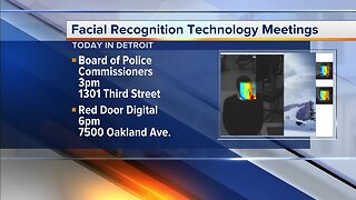 Detroit facial recognition technology meetings Thursday