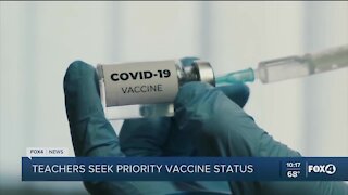 Teachers seek priority vaccine status