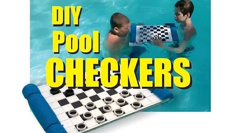 Checkers DIY Waterproof Floating Pool Checkers board