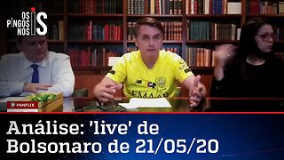 Comentaristas analisam 'live' de Bolsonaro de 21/05/20