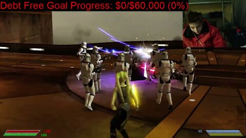 Clone Troopers VS Darth Revan In A Battle With Live Commentary In Star Wars Jedi Knight Jedi Academy