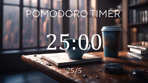 25/5 Pomodoro Technique☕ Jazz music + Frequency for Relaxing, Studying and Working ☕