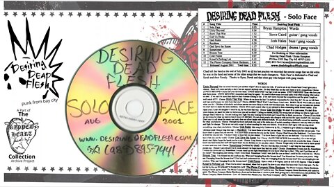 Desiring Dead Flesh 💿 Solo Face [Full CD]. Old School Punk, Bay City, Michigan. 2001 Album
