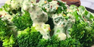 Broccoli In Mozzarella and Parmesan Sauce (Keto Diet)