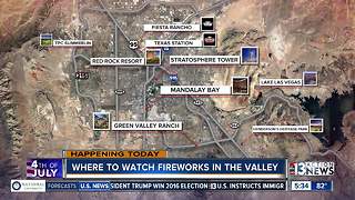 Where to watch fireworks around Las Vegas