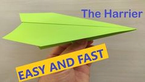 How to Make Best Paper Airplane - The Harrier