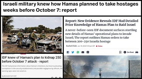 Israel: IDF knew of Hamas's plan to kidnap 250 before October 7 attack